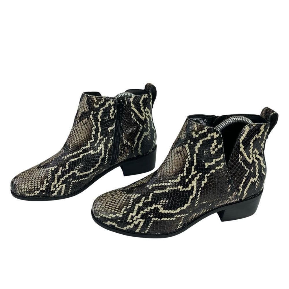 Vionic Clara Boa Snakeskin Ankle Boots Sz 7 Retro Y2K Minimallist Chic Y2K Boots - Picture 3 of 12